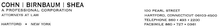 (COHN LETTERHEAD)