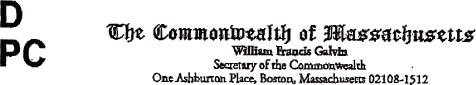(THE COMMONWEALTH OF MASSACHUSETTS LOGO)