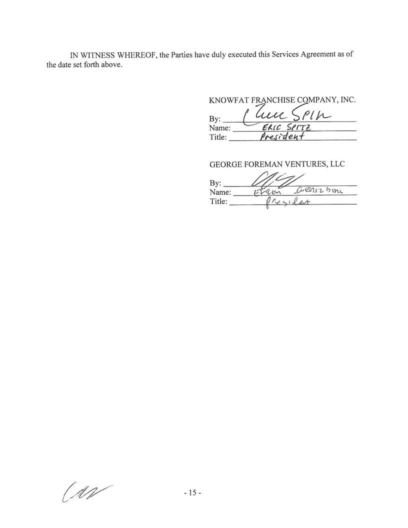 Ex 10.24 GFV Services Agreement