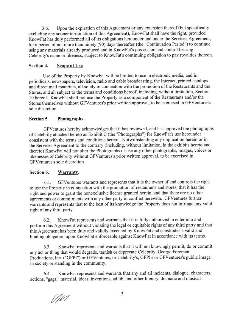 Ex 10.25 GFV Promotion License Agreement