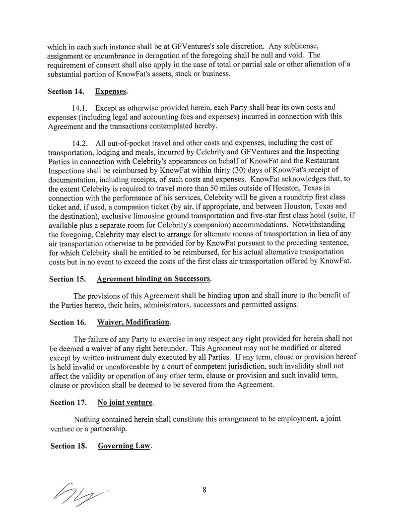Ex 10.25 GFV Promotion License Agreement